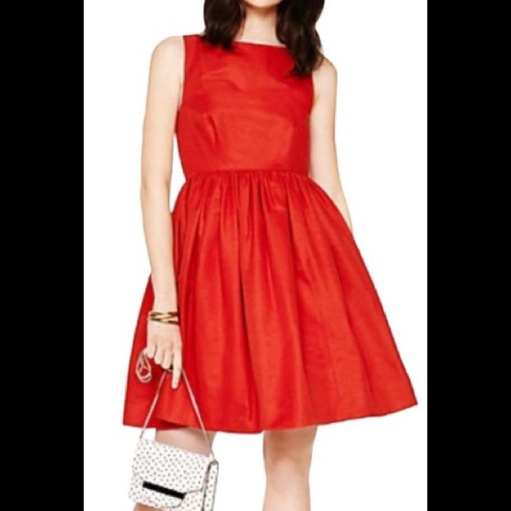 Kate Spade Red Tanner Bow Dress. Size 10